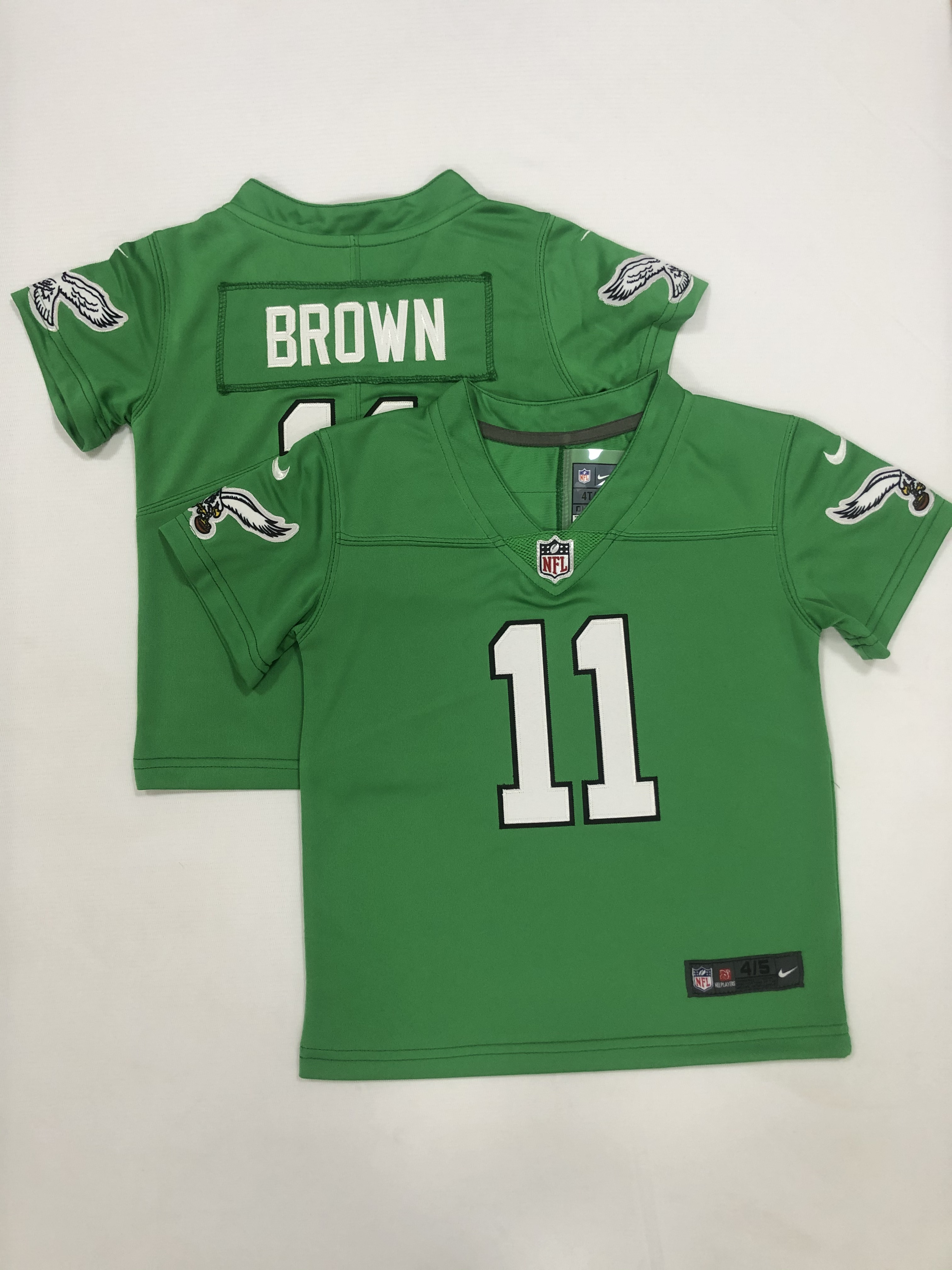 2023 Philadelphia Eagles #11 Brown Nike Green Alternate limited Toddler NFL Jersey->philadelphia eagles->NFL Jersey